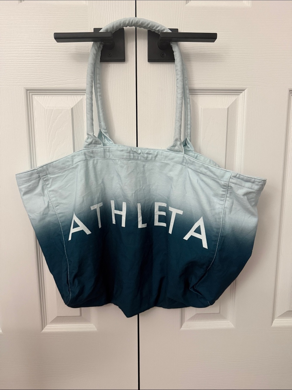 Athleta Blue Ombre Canvas Tote